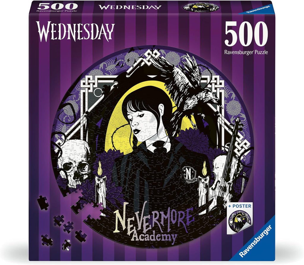 Puzzle Circular Wednesday Nevermore Academy (500 Peças)