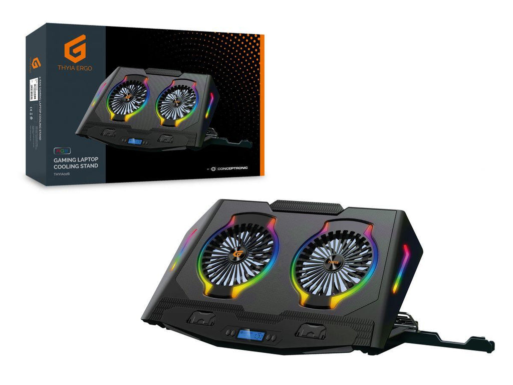 Conceptronic Gaming Cooling Pad 2 ventiladores e RGB até 17" ANIMATEK