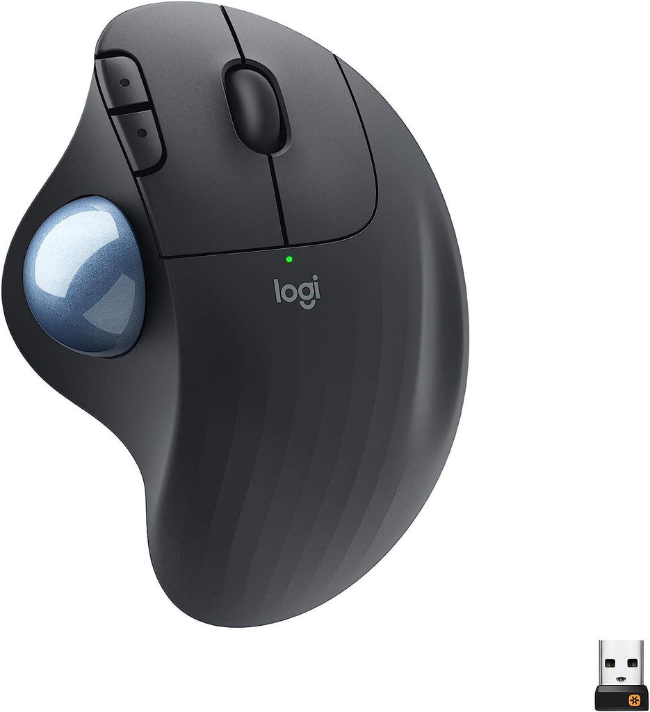 Logitech ERGO M575 Rato Trackball Sem Fios - Design Ergonómico Bluetooth e USB - Preto ANIMATEK