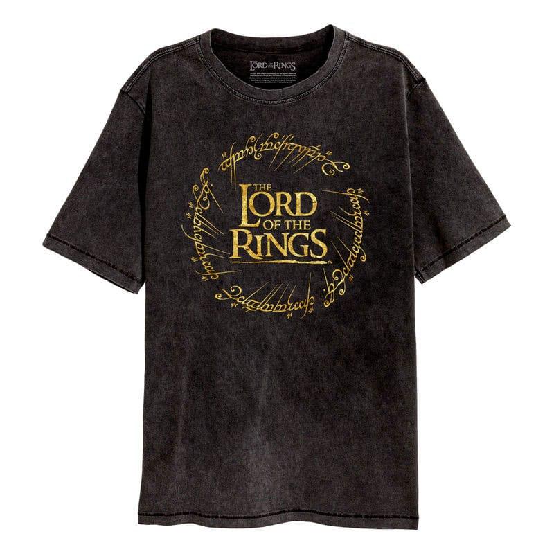 Lord Of The Rings T-Shirt Gold Foil Logo ANIMATEK