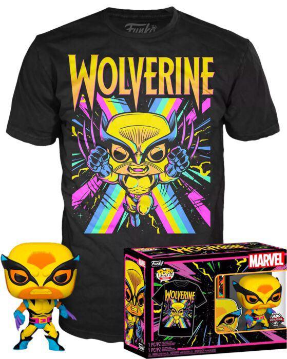 Marvel X-Men POP! & Tee Box Wolverine (Blacklight) ANIMATEK