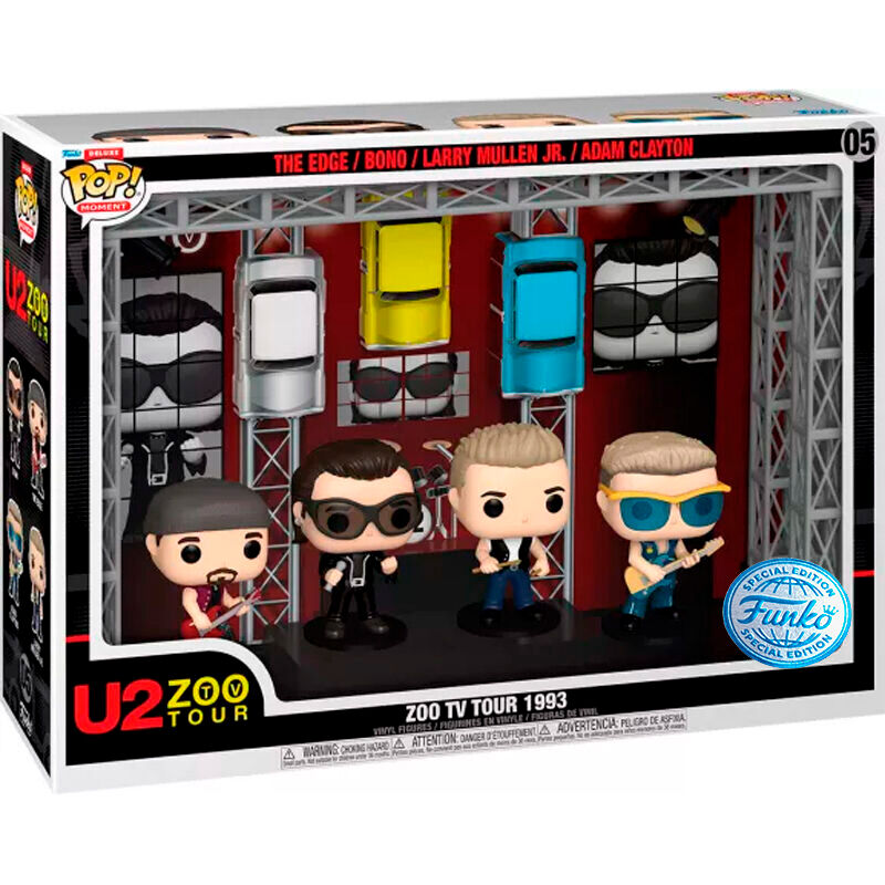 POP! Moments U2 DLX Vinyl Figure 4-Pack Zoo TV 1993 Tour 9 cm ANIMATEK