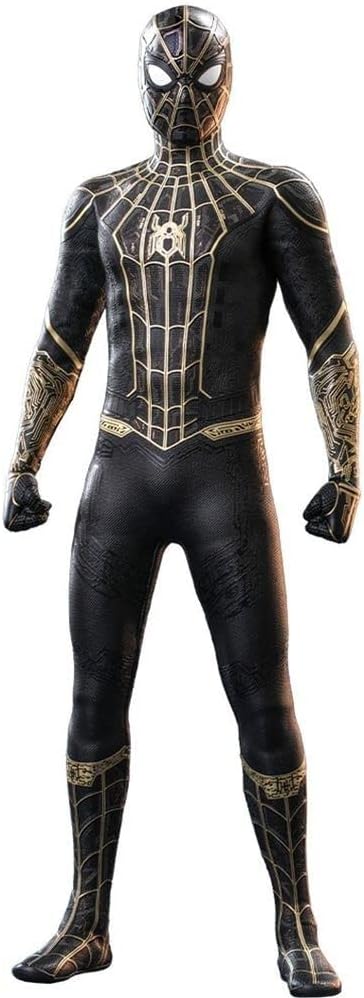 Spider-Man: No Way Home Movie Masterpiece Action Figure 1/6 Spider-Man (Black & Gold Suit) 30 cm ANIMATEK