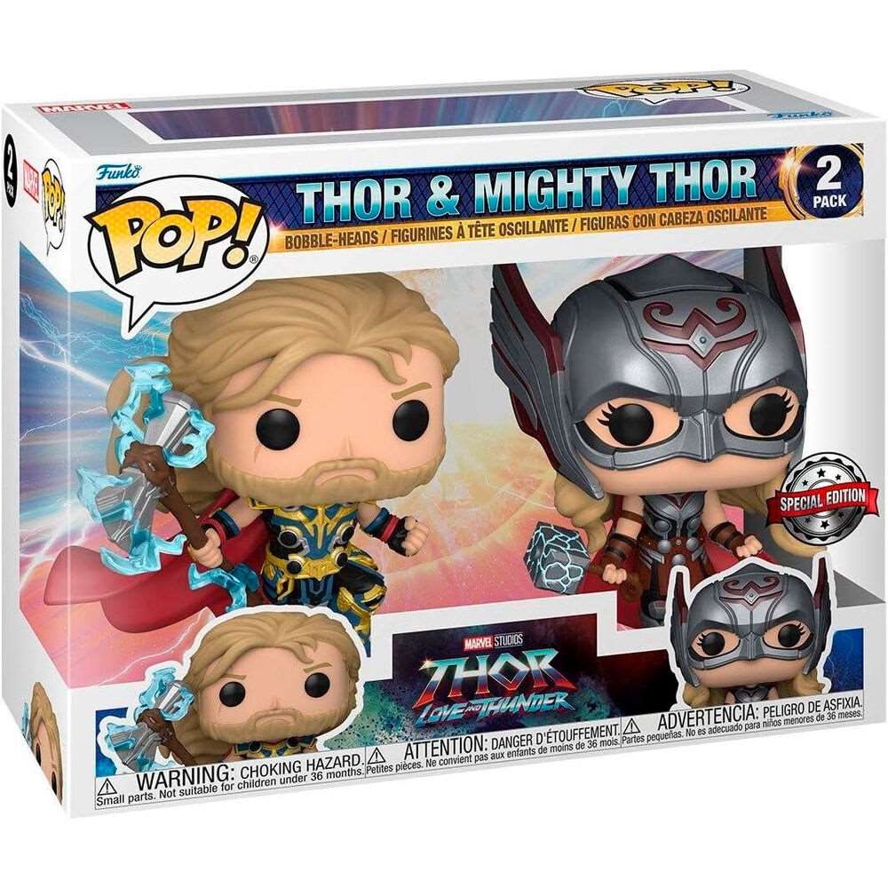 Thor: Love and Thunder POP! Vinyl Figures 2-Pack Thor & Mighty Thor 9 cm ANIMATEK
