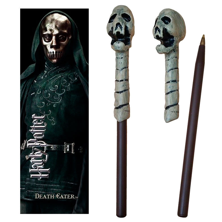 Harry Potter Caneta e Marcador de Páginas Death Eater Skull