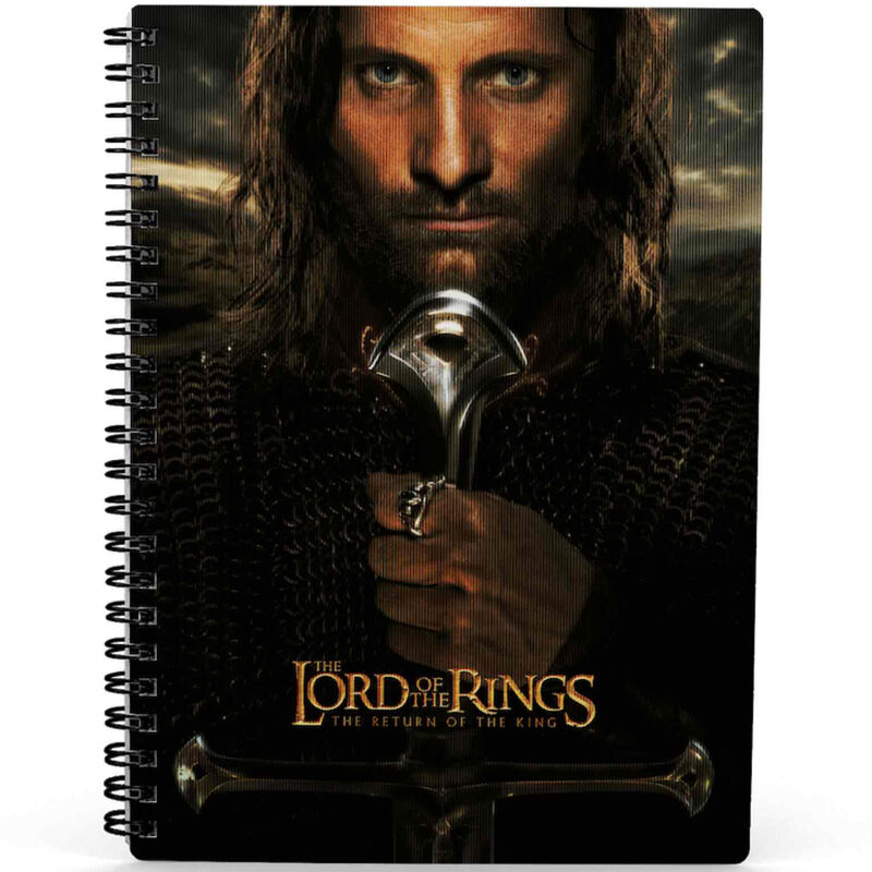 Caderno 3D Aragorn O Senhor dos Anéis