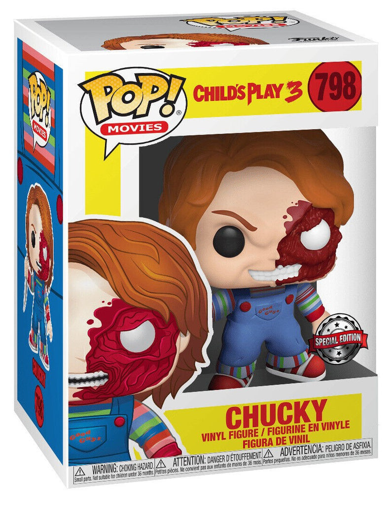 POP! Movies Child´s Play Vinyl Figure Chucky Half (BD) 9 cm Exclusive