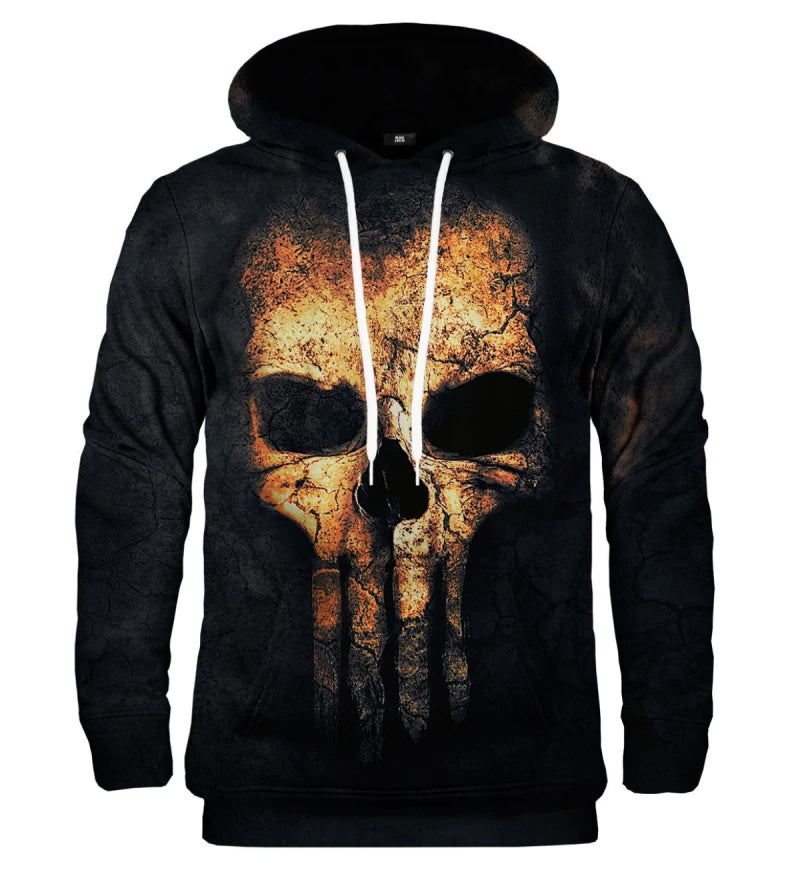 Punisher Face Hoodie – Edição Exclusiva Full Print, Unissex