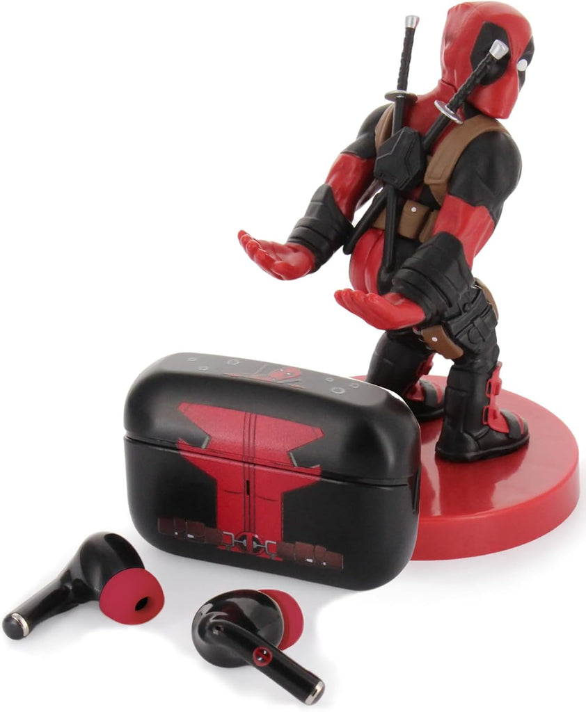Auriculares Bluetooth Marvel Deadpool com Suporte Mini Cable Guy