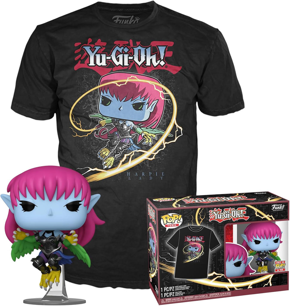 POP! &amp; Tee Cyber ​​Harpie Lady (Black) - Yu-Gi-Oh! Exclusive Pack with T-shirt and Figure 