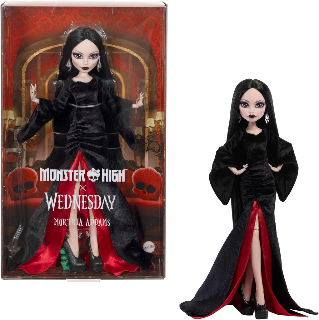 Monster High x Wednesday Morticia Addams Boneca Colecionável 30 cm | Edição Oficial