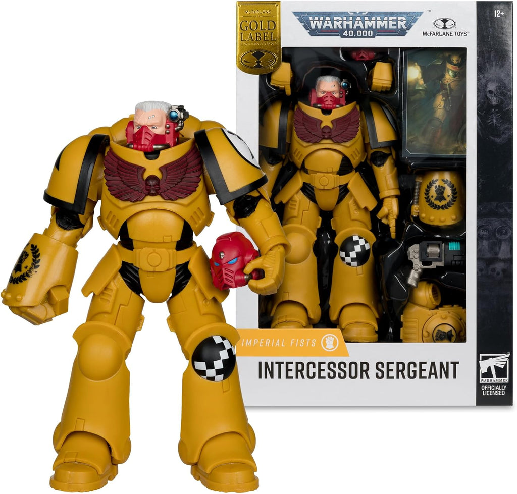 McFarlane — Warhammer 40,000 Intercessor Sergeant (Imperial Fist) — Gold Label 18 cm