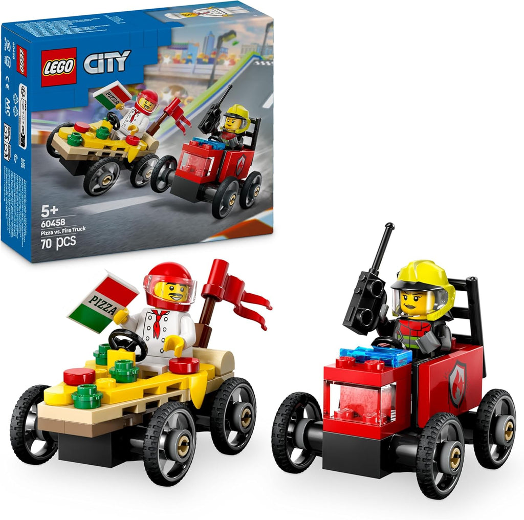LEGO City Pack de Corridas: Pizza vs. Camião dos Bombeiros (60458)