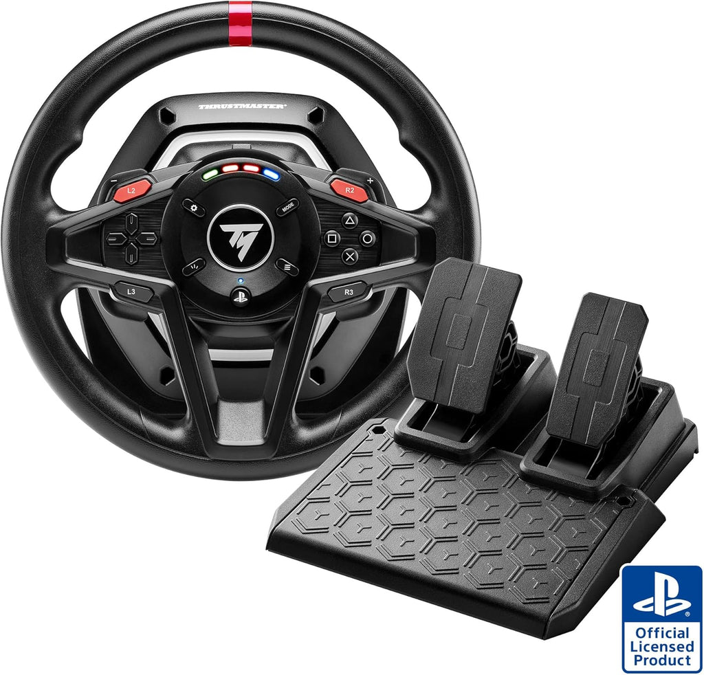 Volante Thrustmaster T128 com Pedais Magnéticos para PS5, PS4 e PC