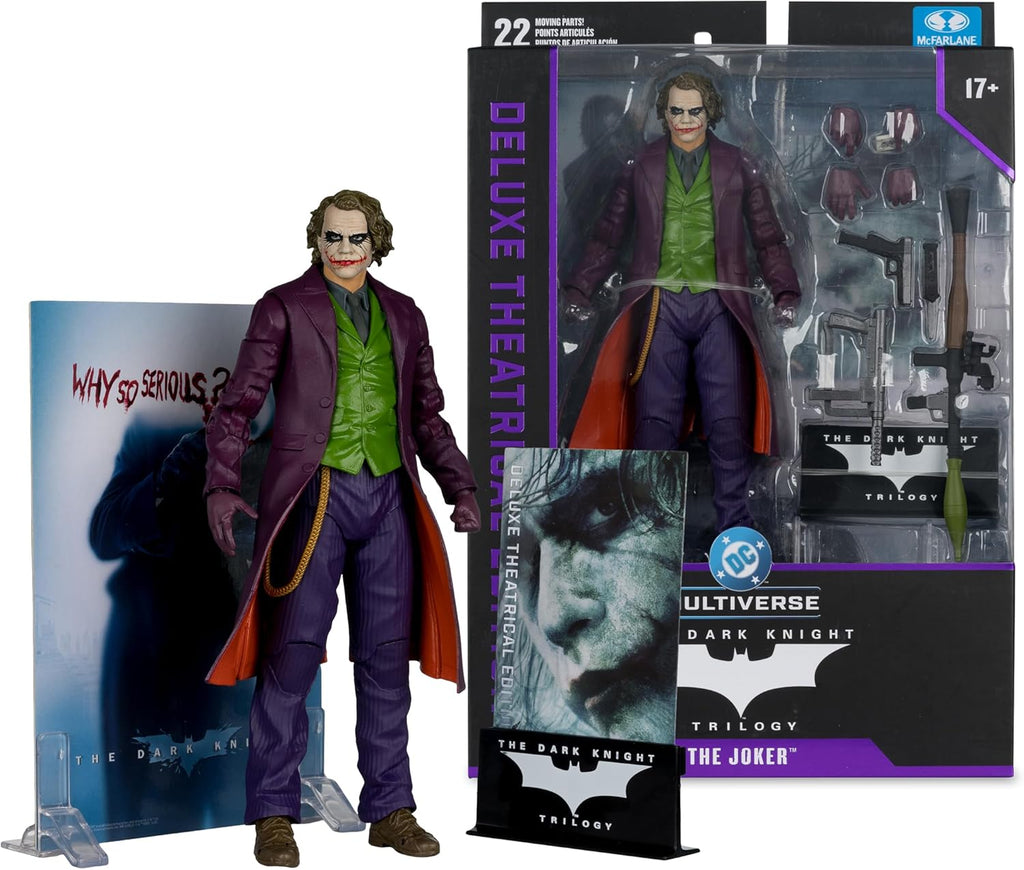 DC The Joker The Dark Knight Deluxe Theatrical Edition 18 cm | McFarlane Toys Oficial