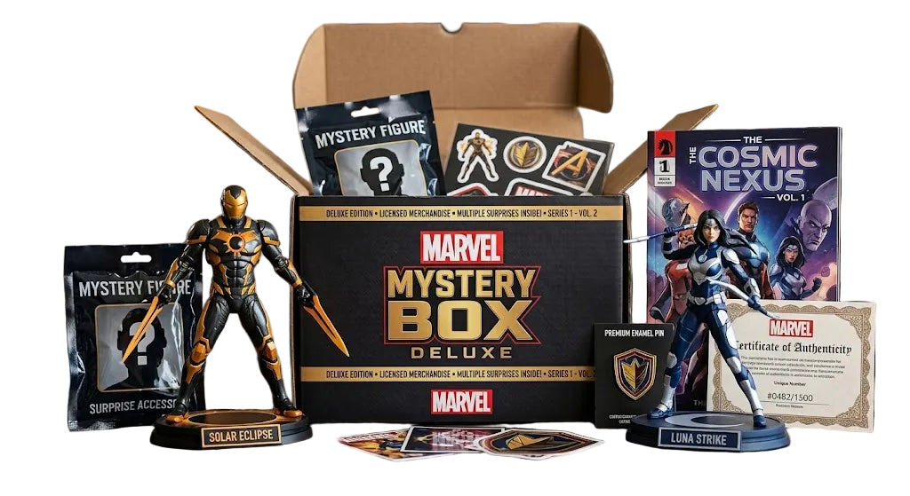 Marvel Mystery Box Deluxe | 9–11 Itens Surpresa Premium