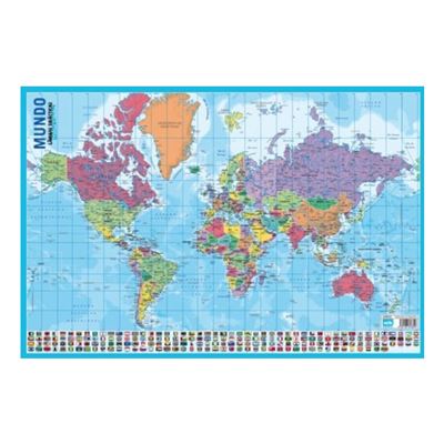 Base Didática Mapa do Mundo 60x40cm - Papelaria - erik