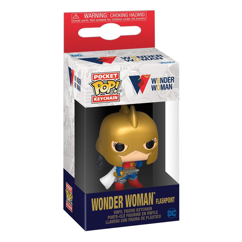 Chaveiro de Bolso Wonder Woman 80th Anniversary Pop! Vinyl 4 cm WW (Flashpoint) ANIMATEK