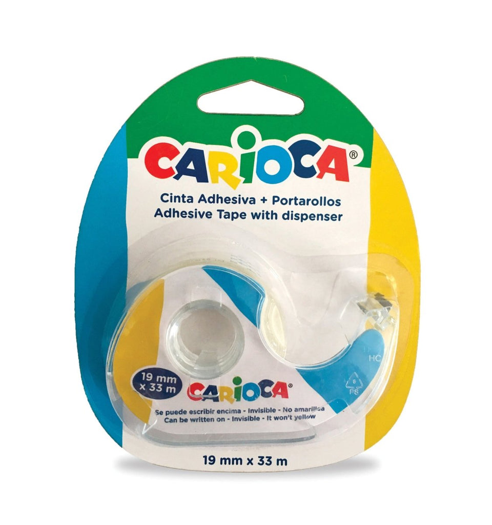 Fita Adesiva Com Desenrolador 33mx19mm Transparente Blister Carioca 42885 - Papelaria - CARIOCA