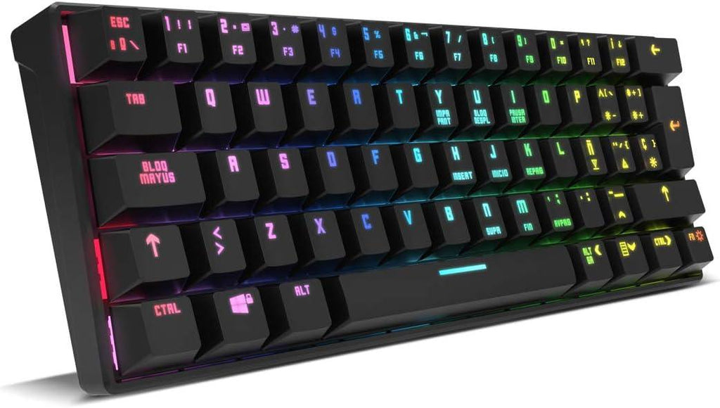 Krom Kluster - Teclado Gaming Mecânico RGB - Bluetooth 5.0 e USB ANIMATEK