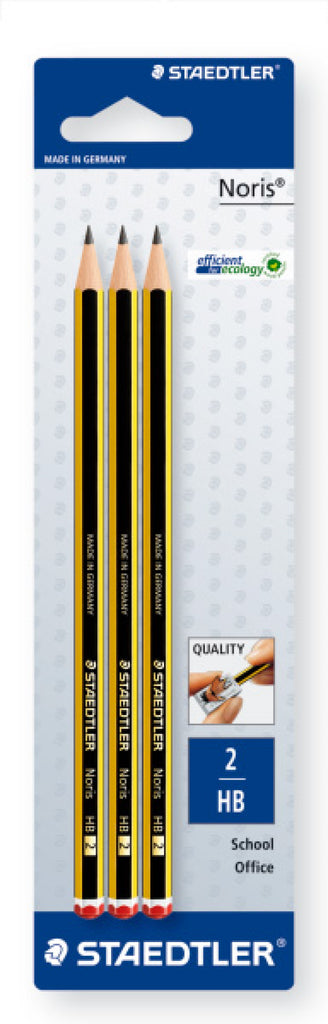 Lápis Grafite Staedtler Noris 120 HB Nº 2 - Blister com 3 Unidades ANIMATEK
