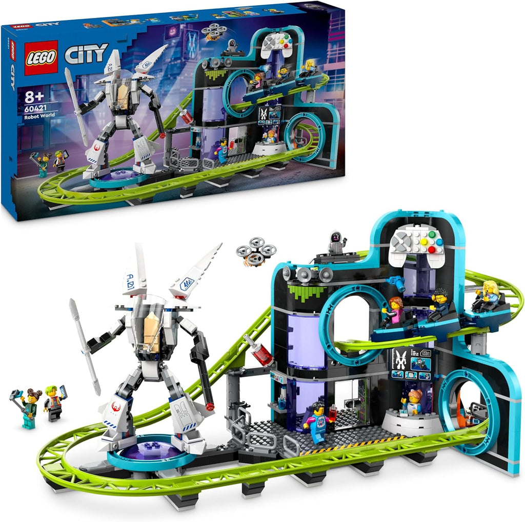 LEGO City Parque de Diversões com Montanha-Russa do Mundo dos Robôs ANIMATEK