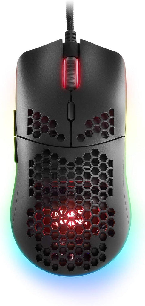 Mars Gaming MMAX Rato Ultra Ligeiro 12400 DPI Negro USB ANIMATEK
