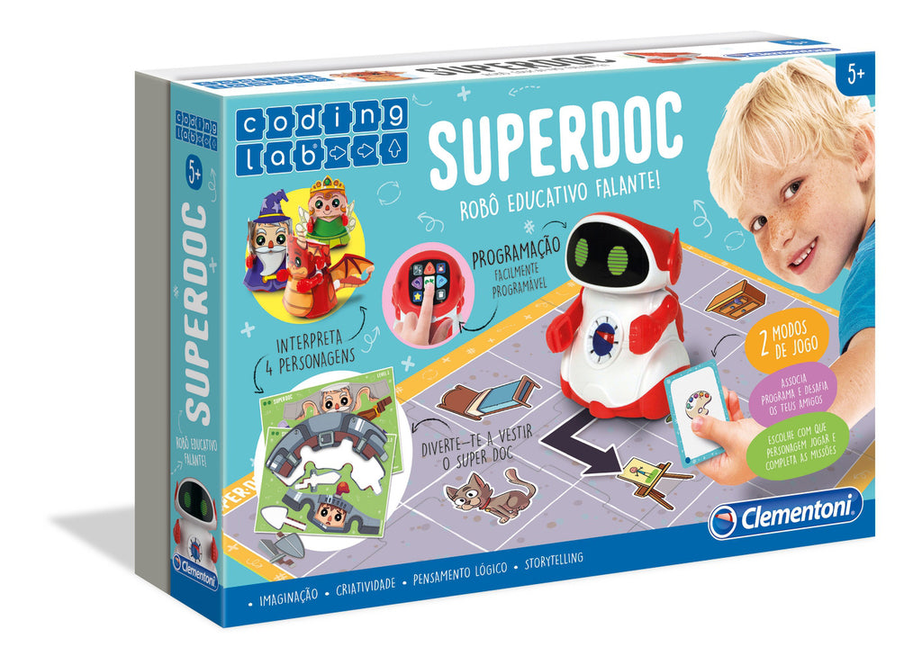 Super Doc Robot Clementoni Coding Lab 67660 - Robô Educacional