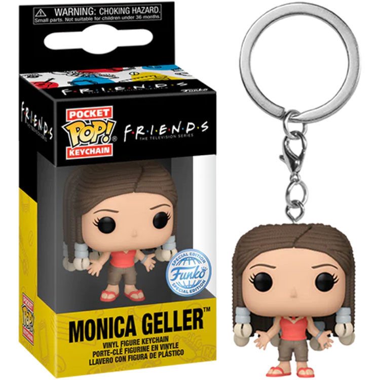 POP! Friends Vinyl Keychain 4 cm Monica w/ Braids Exclusive - Roupa e acessórios - Funko