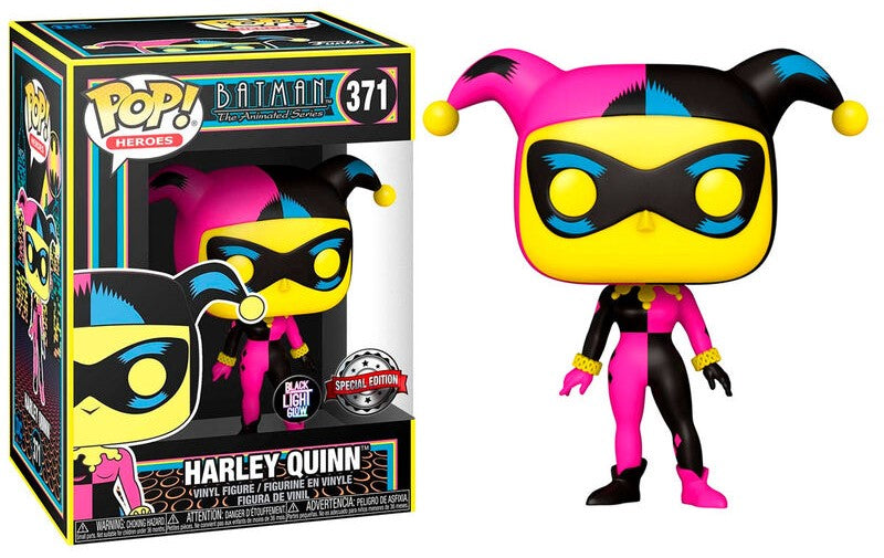 POP! Heroes DC Comics Series Vinyl Harley Quinn (Black Light) 9 cm ANIMATEK