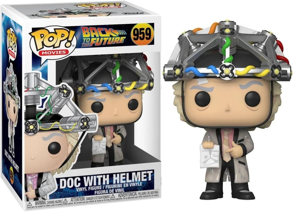 POP! Movie: Back To The Future - Dr. Emmett Brown com Capacete 9 cm - Colecionáveis - Funko