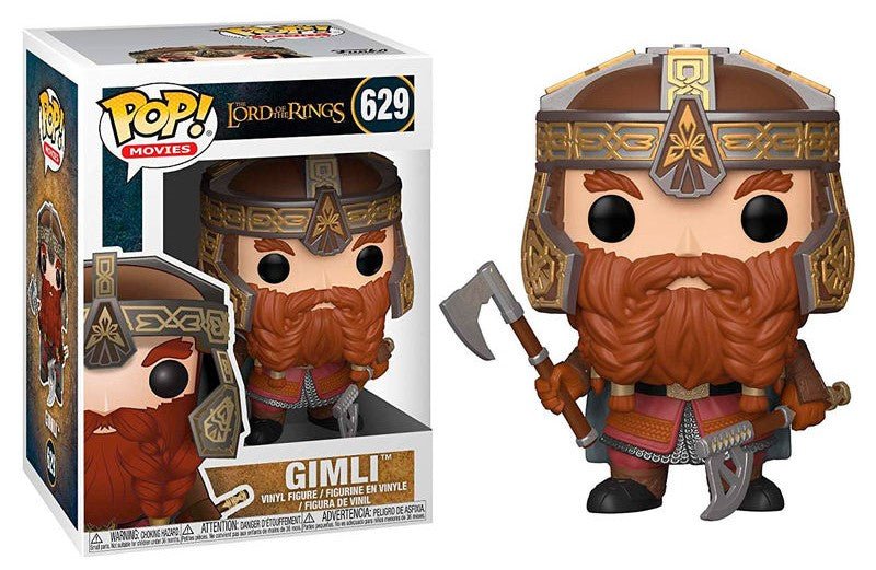 POP! Movies: O Senhor dos Anéis - Gimli 9 cm - Colecionáveis - Funko