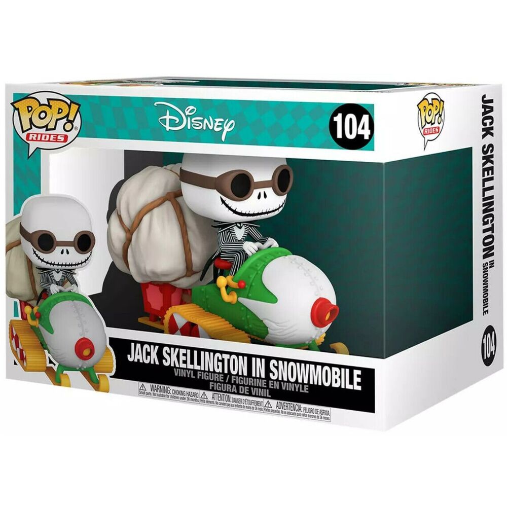 POP! Rides Nightmare before Christmas Vinyl Figure Jack w/Goggles & Snowmobile 18 cm - Toys - Funko