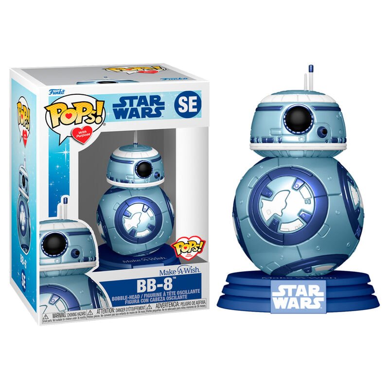 POP! Star Wars Make a Wish Vinyl Figure BB - 8 Metallic 9 cm - Toys - Funko