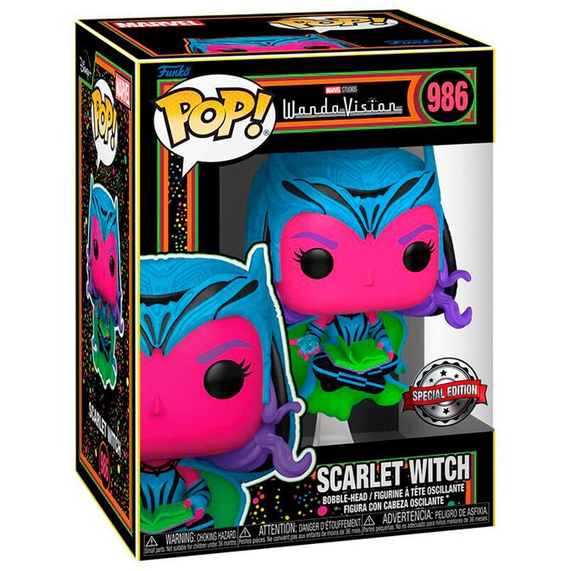 POP! WandaVision Vinyl Figure Scarlet Witch (Blacklight) 9 cm - Colecionáveis - Funko