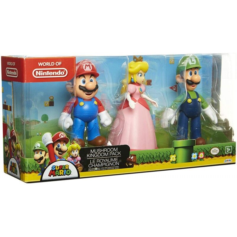 Pack 3 Figuras Super Mario Bros 10 cm - Toys - Jakks Pacific