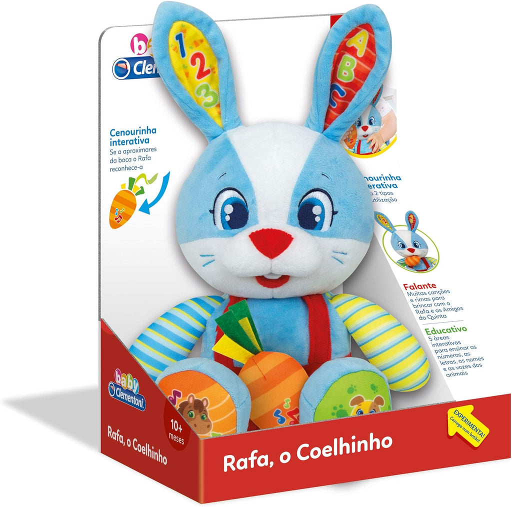 Peluche Rafa O Coelhinho Falante Clementoni Baby 67533 (Português) ANIMATEK