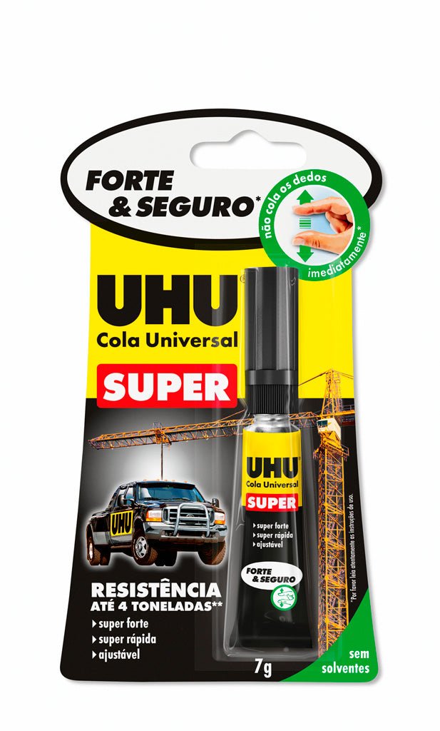 Cola Instantânea UHU Universal Strong Safe 7g Blister 39665/39710 - Papelaria - UHU