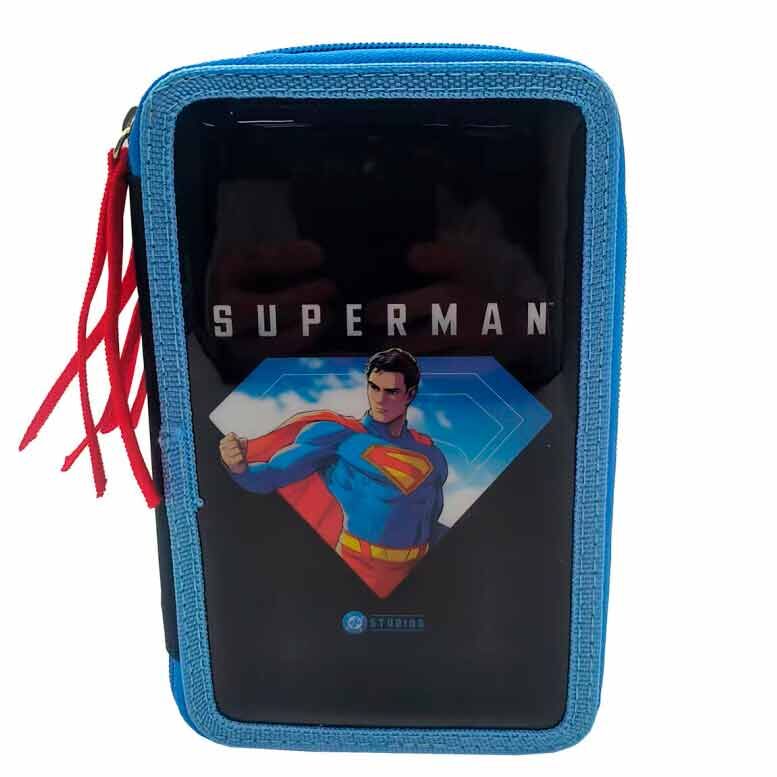 Estojo Triplo Superman – Inclui 39 Peças - Papelaria - CYP