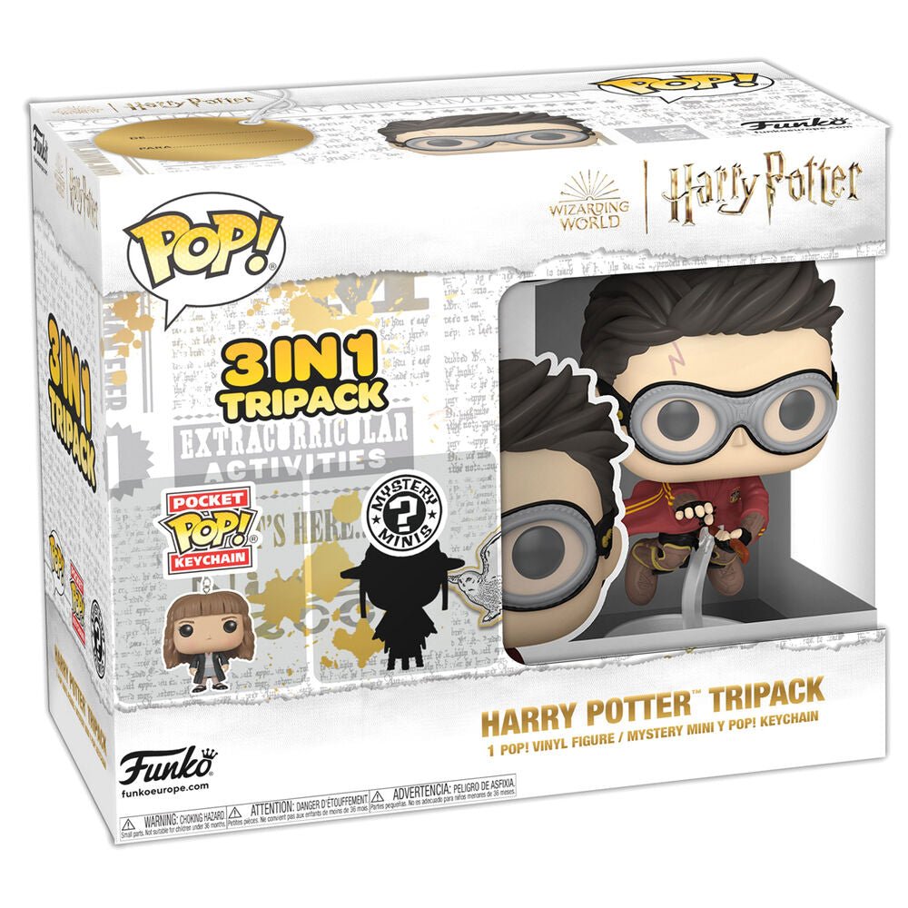 Funko Tripack Harry Potter — POP! + Mystery Mini + Keychain (Edição Especial) - Colecionáveis - Funko