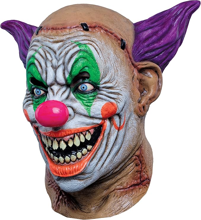 Ghoulish — Psyco Neon Clown • Máscara em Látex com Pescoço (Glow - in - the - Dark) - Toys - GHOULISH