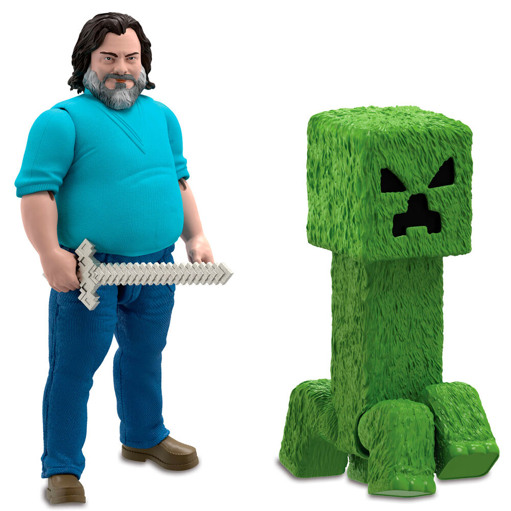 Conjunto de Figuras Minecraft: Steve e Creeper - 30cm