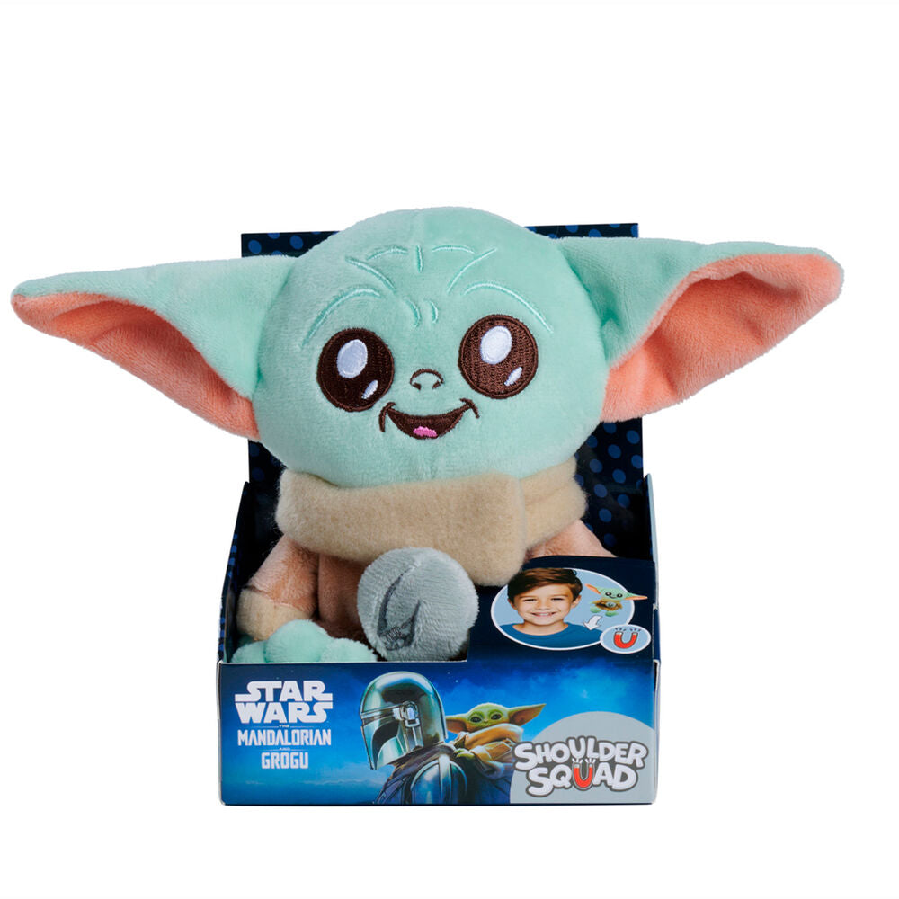 Star Wars Grogu Peluche de Ombro Magnético 12 cm | The Mandalorian Oficial Disney