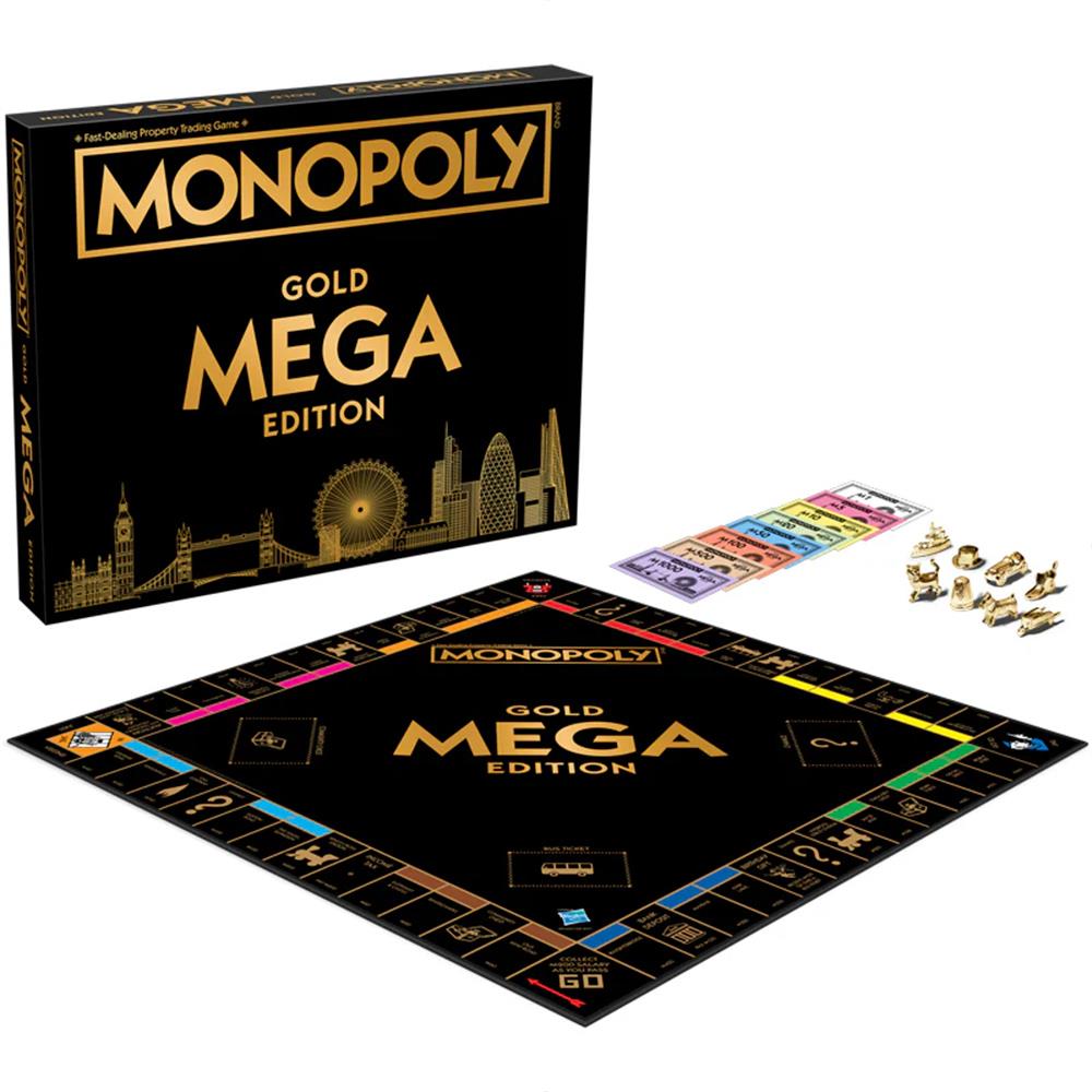 MONOPOLY: Gold MEGA Edition — Winning Moves (Edição Luxo, Inglês) - Jogos e Puzzles - Winning Moves