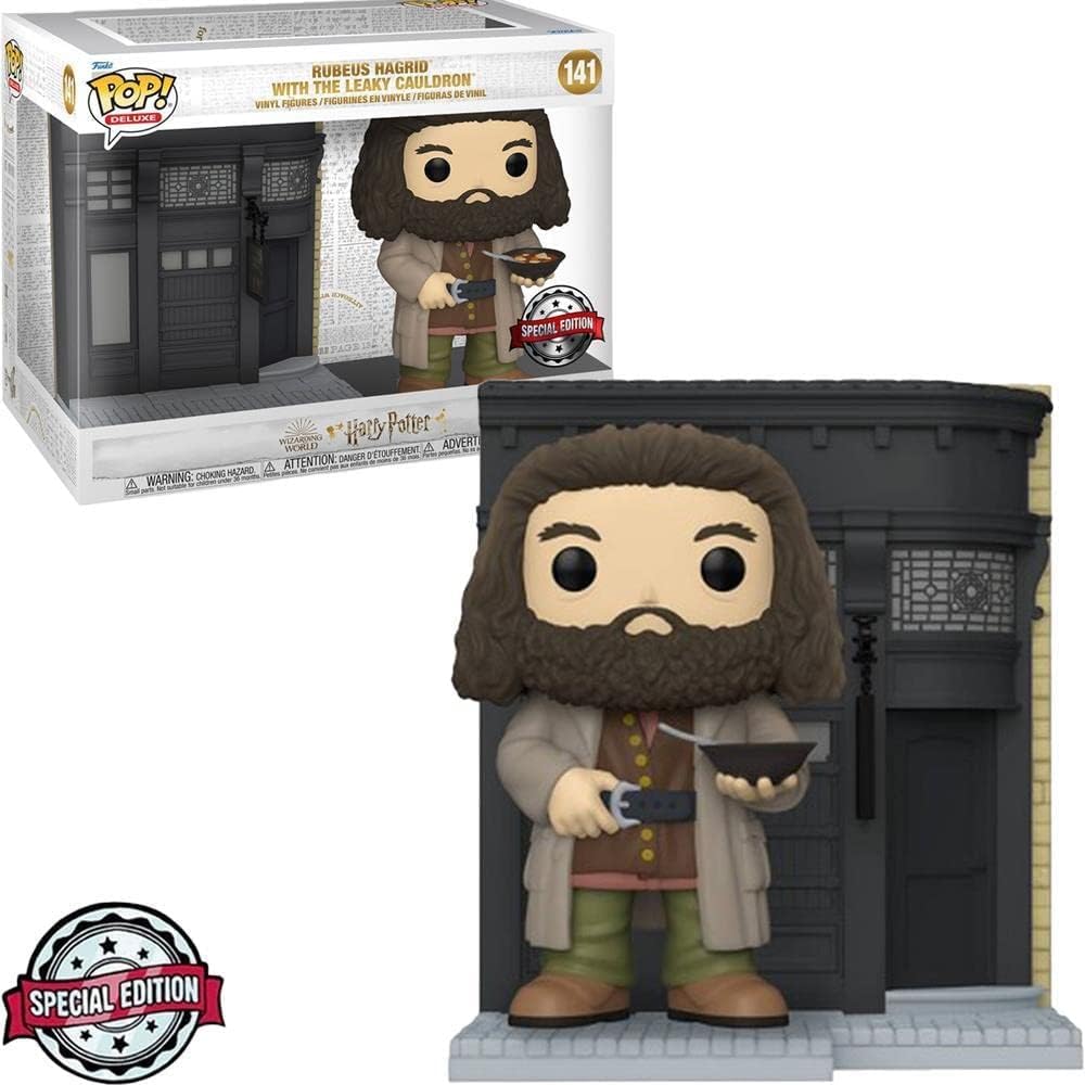POP! Deluxe Harry Potter 141 – Rubeus Hagrid (The Leaky Cauldron, Diagon Alley) 20 cm – Edição Exclusiva - Colecionáveis - Funko