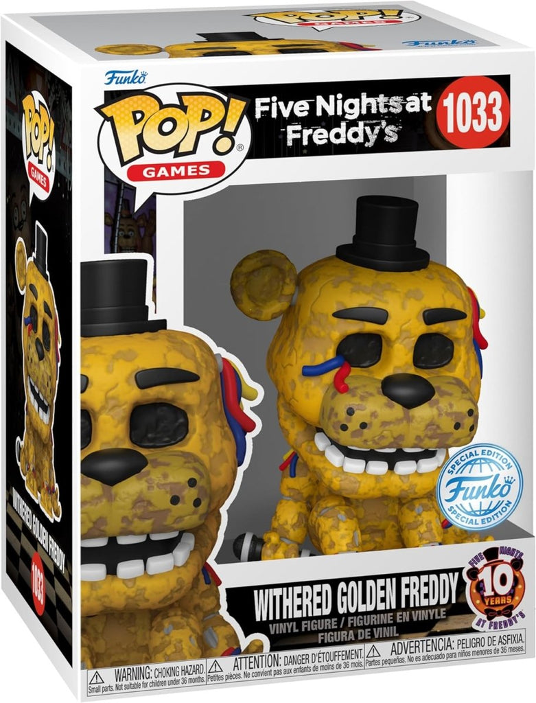 POP! Games: Five Nights at Freddy’s – Withered Golden Freddy Exclusive 9,5 cm - Colecionáveis - Funko