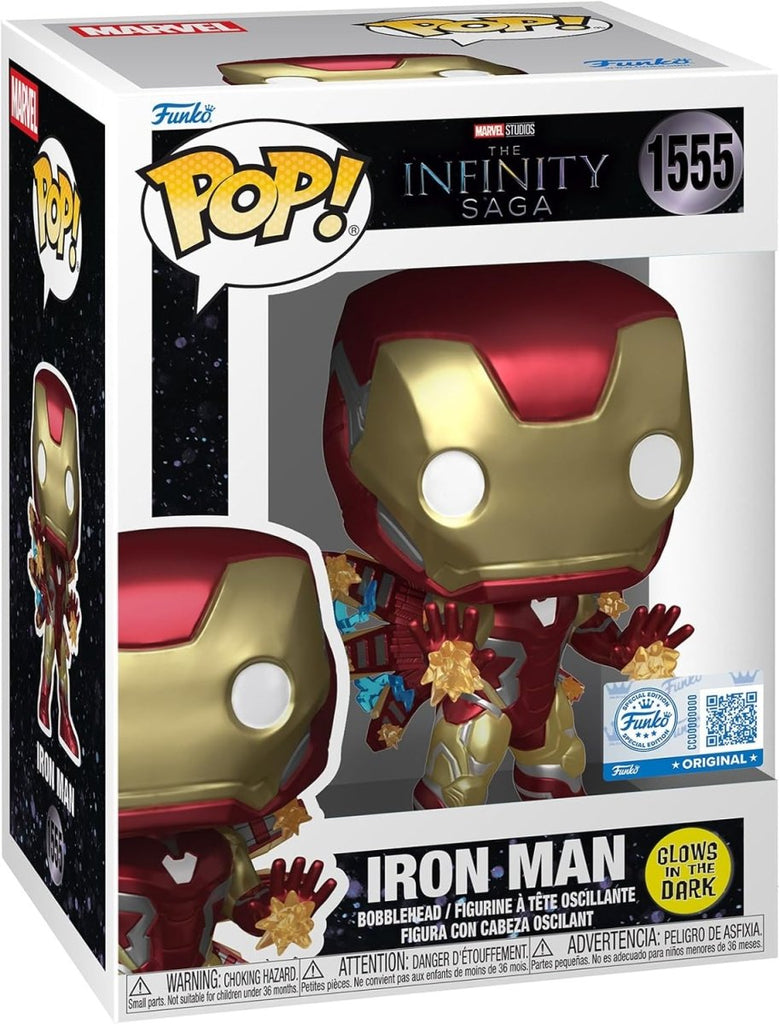 POP! Plus — Iron Man (The Infinity Saga) 9 cm — Edição Exclusiva (Glow) - Colecionáveis - Funko