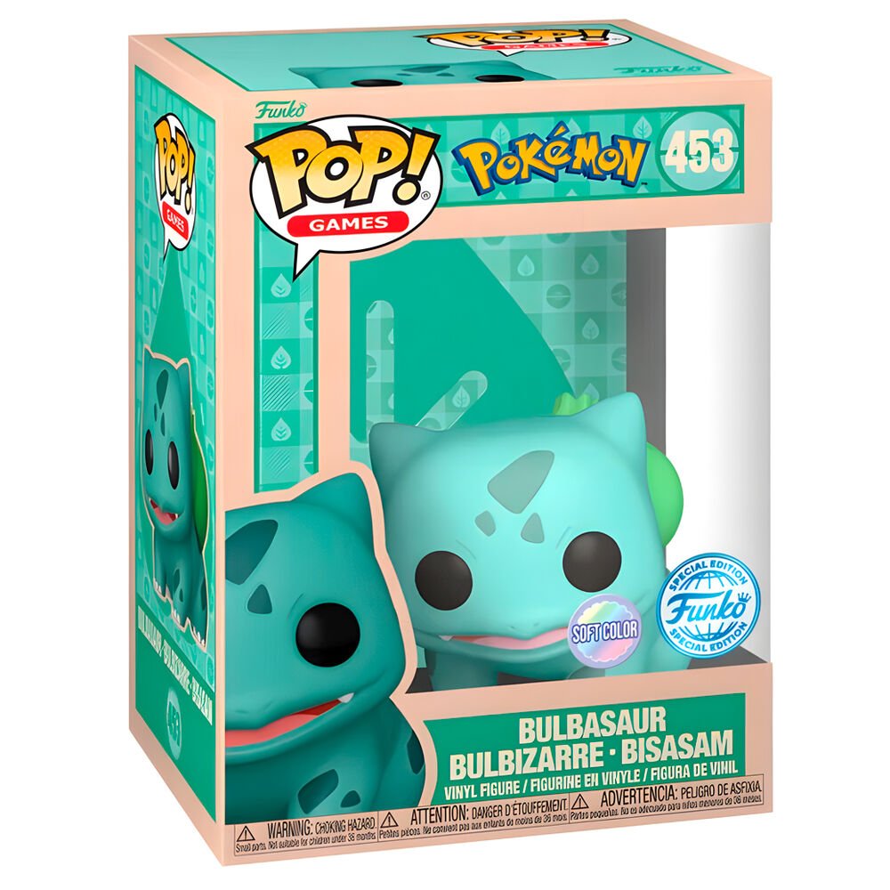 POP! Pokémon — Bulbasaur (Soft Color, Exclusive) 9,5 cm - Colecionáveis - Funko
