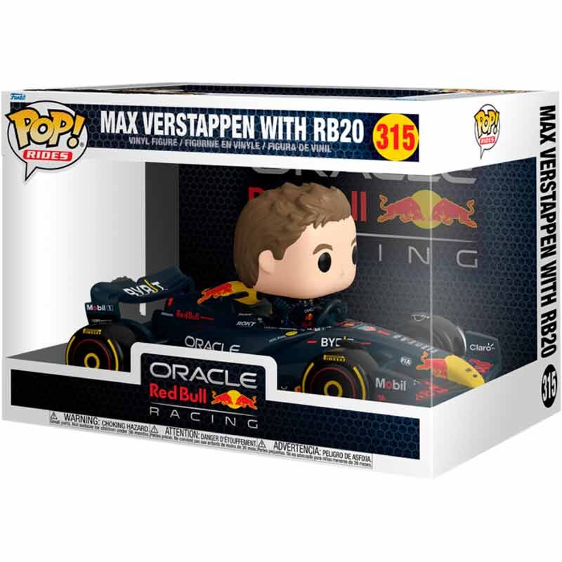 POP! Rides Super Deluxe — Max Verstappen com RB20 (Oracle Red Bull Racing) 315 - Colecionáveis - Funko