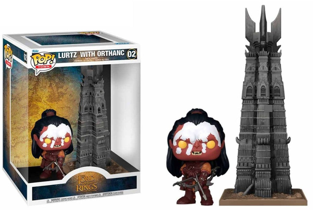 POP! Town – The Lord of the Rings: Lurtz com Orthanc 11 cm & 22 cm (02) - Colecionáveis - Funko